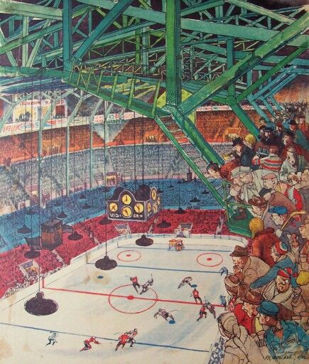 Vintage Hockey Posters, Saskatchewan Landscape, Montreal Forum, Hockey Painting, Hockey Drawing, Seasonal Wallpaper, Sports Artwork, Hockey Art, Hockey Posters