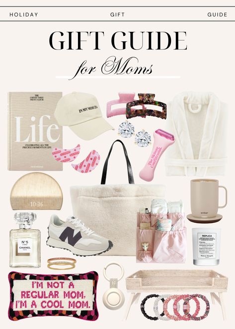 Gifts for every mom on your list! Cute Mom Christmas Gifts, What Do You Get Your Mom For Christmas, Presents For Mum Christmas, New Mom Christmas Gift, Gift Basket Ideas For Mom Christmas, Moms Christmas Gifts Ideas, Gifts For Mom Aesthetic, What To Get Your Mom For Christmas, Gift Ideas For Moms Birthday