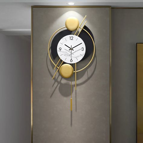 Modern Wall Clock Design, Kitchen Nordic, Ship Decor, Pendulum Clock, Nordic Lights, Wall Clock Design, Bathroom Wall Sconces, Bathroom Wall Lights, Large Clock