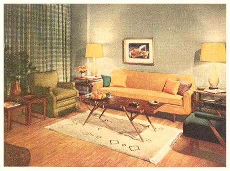 Living Room Decor, 1954 - The Giki Tiki Mid Century Living Room 1950s, 50s Living Room, 60s Living Room, 80s Living Room, 1950s Interior Design, 1960s Living Room, 1950s Living Room, Mcm Living Room, 70s Living Room