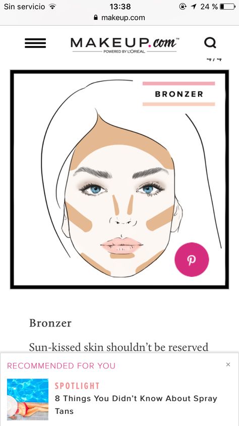 Where Does Bronzer Go On Your Face, Nose Bronzer, Where Does Bronzer Go, Hazel Eye Makeup, Bronzer Makeup, Face Template, Makeup For Hazel Eyes, Mommy Time, Face Makeup Tips