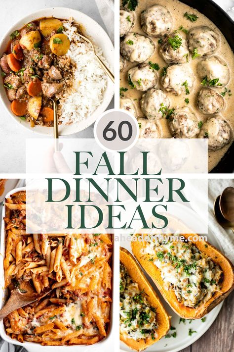 Easy Fall Dinner Ideas, Easy Fall Dinner, Fall Dinner Ideas, Easy Fall Dinners, Autumn Recipes Vegetarian, Fall Cooking, Fall Dinner Recipes, Winter Dinner, Fall Dinner