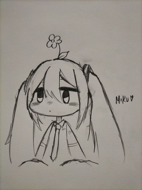 Hatsune Miku😺 Creative Drawing Prompts, Drawing Prompt, Easy Doodles Drawings, Cute Doodle Art, Creative Drawing, Simple Doodles, Anime Sketch, Doodle Drawings, Cute Doodles