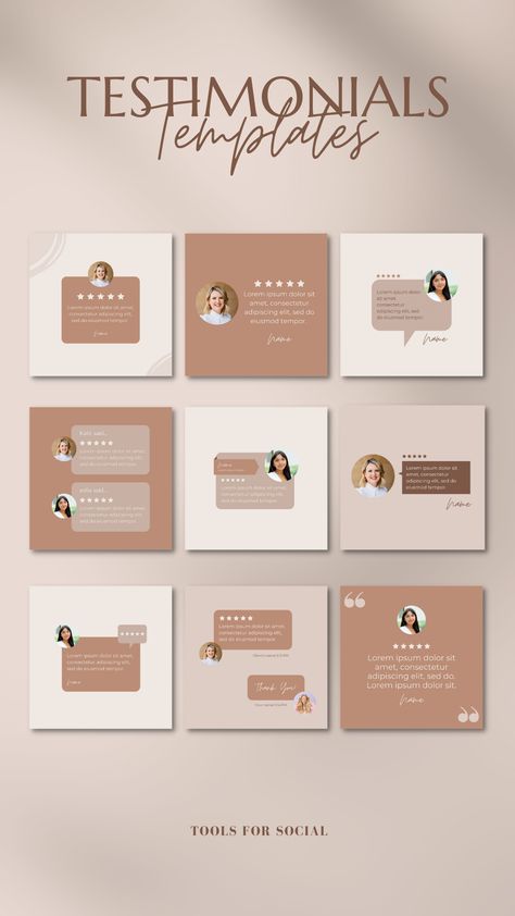 Elevate your social media presence with this powerful Canva template pack designed specifically for client reviews. This comprehensive set includes 149 unique designs in two sizes, covering both posts and stories, providing a total of 298 templates to showcase customer feedback. Crafted for businesses, coaches, and freelancers, these professionally designed templates will captivate your audience and dramatically increase your engagement.   
.#CanvaTemplates #SocialMediaDesign #InstagramIdeas #PinterestTemplates #CreativeCanva Customer Testimonials Template, Instagram Testimonial Design, Testimonial Template Instagram, Customer Feedback Template, Feedback Instagram, Feedback Template, Testimonial Design, Doctor Design, Business Kit