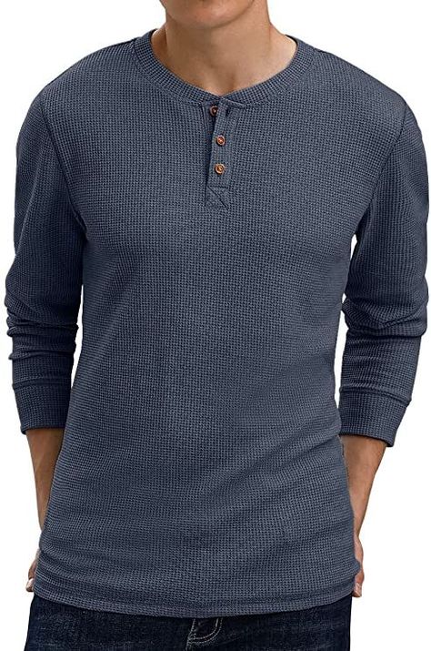 Great for daily wear, sports, casual wear, work, camping, beach, hiking, outdoor etc.Casual Henley T-shirt is a must have for seasonal changes. Fall Long Sleeve Shirts, Waffle Henley, Waffle Long Sleeve, Zipper Shirt, Mens Henley, How To Look Handsome, Men's Long Sleeve T-shirt, Casual Stylish, Henley Shirt