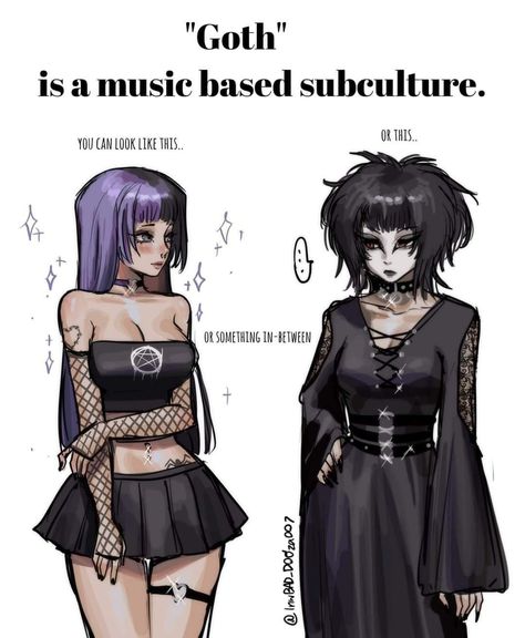 Alternative Comics, Goth Outfit, Goth Subculture, Emo Goth, Cute Art Styles, Goth Outfits, Goth Fashion, Pretty Art, Character Design Inspiration