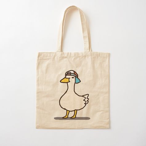 Get my art printed on awesome products. Support me at Redbubble #RBandME: https://www.redbubble.com/i/tote-bag/Lazy-Goose-Day-Print-by-saikonomichi/150918388.P1QBH?asc=u Duck Tote Bag, Duck Tote, Goose Design, Tote Bag Painting, Denim Bag Patterns, Duck Bag, Bag Painting, Funny Tote Bags, Animals Print