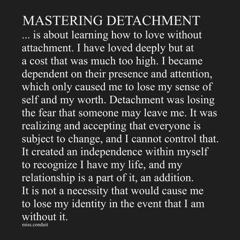 Detachment Quotes, Law Of Detachment, Deep Conversation Topics, Emotional Detachment, Relationship Lessons, Motivational Videos For Success, Emotional Awareness, Healthy Relationship Advice, Life Advice