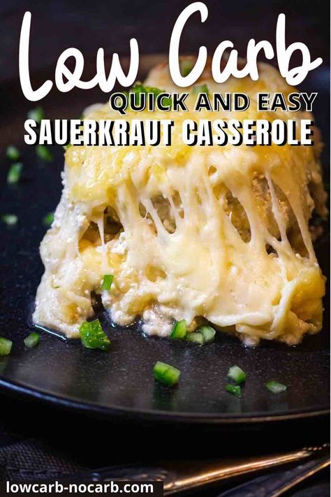 Sauerkraut Casserole Recipe with Ground Beef Keto Recipes With Sauerkraut, Sauerkraut Side Dish, Ground Beef And Sauerkraut Recipes, Recipes With Ground Sausage, Beef With Noodles, Keto Sausage Recipe, Sauerkraut Casserole, German Sauerkraut, Recipe With Ground Beef