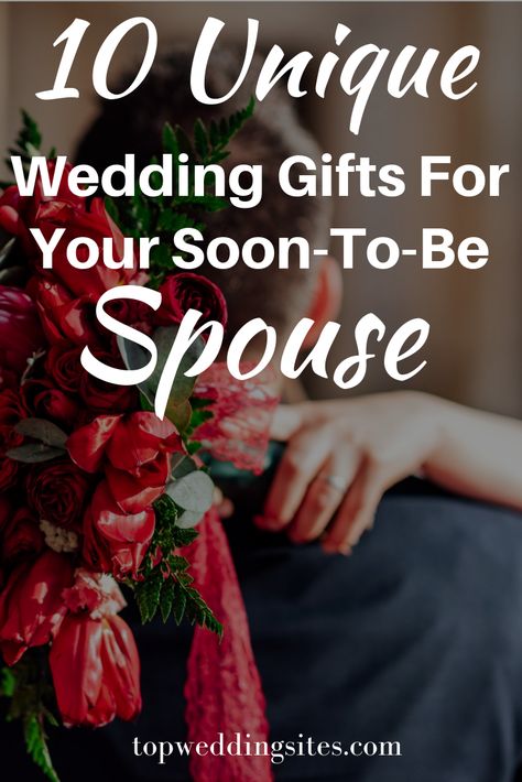 Stumped on what to give your spouse for the bride and groom exchange? Here are 10 unique wedding gift ideas to get you started! #weddinggiftideas #brideandgroomgifts Gifts To Give Husband On Wedding Day, Bride Gifts From Groom Wedding Day, Gifts For The Bride From The Groom, Groom Gift To Bride Ideas, Bride Gift From Groom Wedding Day, Wedding Gift Ideas For Bride From Groom, Wedding Gift Ideas For Groom From Bride, Bride And Groom Gifts To Each Other, Groom To Bride Gift Wedding Day