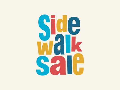 Sidewalk Sale, Sale Design, Creative Professional, Global Community, Typography, ? Logo