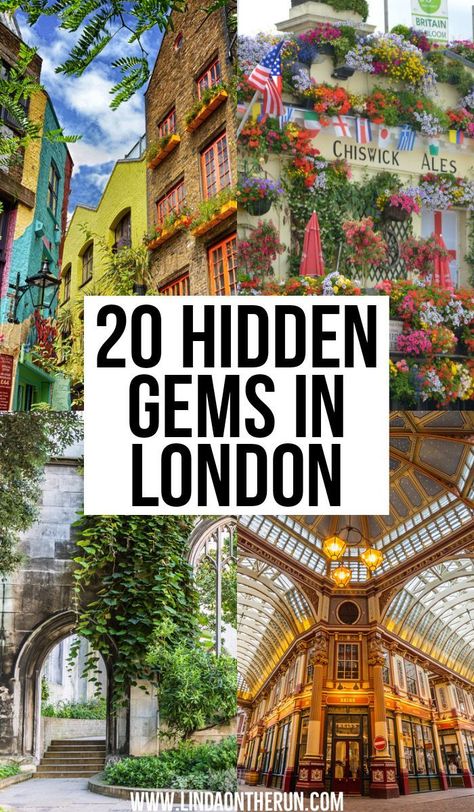 20 Hidden Gems In London Not Yo Miss| what to see in London| things to do in London| London| England| Great Britain| Pretty places to visit in London London travel tips #london #europe #travel #traveltips Hidden Gems Of London, Things To Wear In London, Hidden Gems Travel, London Cool Places, Top Things To Do In England, Bath London England, Best Things To Do In London England, Hidden Places In London, Cheap Things To Do In London