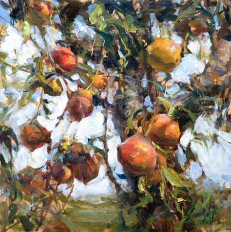 Still Life Paintings, Peach Tree, Life Paintings, Art Competitions, Daily Painting, Paintings I Love, Painting Still Life, Still Life Art, Plein Air Paintings