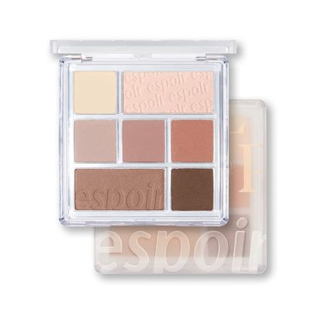 ESPOIR Real Eye Palette #9 Depth | Everyday Multi-Use Long-Lasting and Blendable 7 Colors Eyeshadow Palette for Eyeshadow Base and Cheeks Makeup | Warm, Cool, Neutrals | Korean Makeup Cheeks Makeup, Korean Eyeshadow, Cool Neutrals, Cheek Makeup, Makeup Eyeshadow Palette, Cheek Palette, Eyeshadow Base, Eye Palette, Korean Makeup