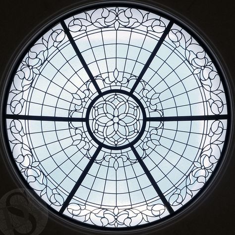 Glass Dome Ceiling, Geometric Dome, Glass Stencil, Ceiling Window, Skylight Design, Modern Restaurant Design, Geodesic Dome Homes, Dome Ceiling, Leaded Glass Windows