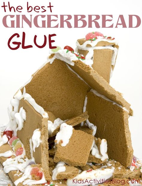 Gingerbread Glue, Gingerbread House Glue, Gingerbread House Icing, Cool Gingerbread Houses, Gingerbread House Recipe, Gingerbread House Parties, Gingerbread Party, Gingerbread House Decorations, Cookie House