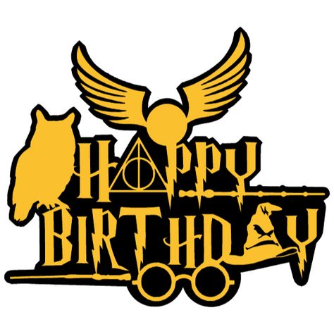 Harry Potter Cake Topper, Harry Potter Stencils, Happy Birthday Harry Potter, Harry Potter Font, Imprimibles Harry Potter, Happy Birthday Clip Art, Cumpleaños Harry Potter, Harry Potter Birthday Cake, Harry Potter Logo