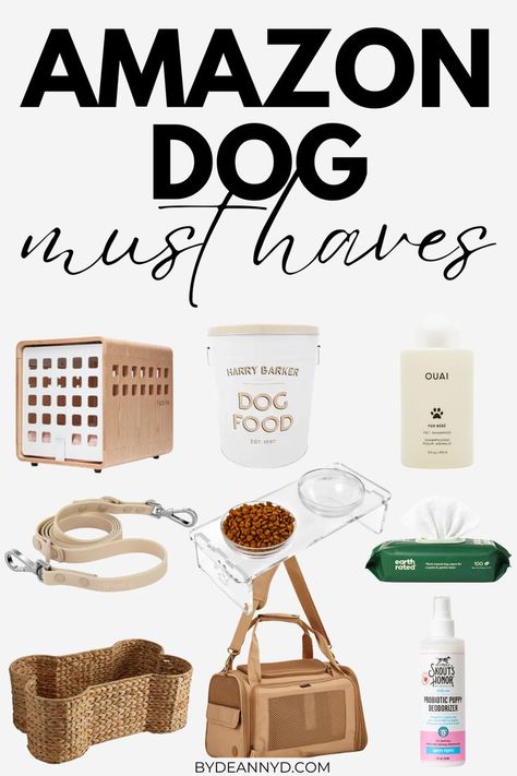 dog essentials New Puppy Essentials List, Dog Necessities List, Puppy List Pet Products, Golden Retriever Puppy Essentials, First Time Puppy Owner Checklist, New Dog Mom, First Puppy Checklist, Golden Retriever Puppy Must Haves, First Dog Checklist