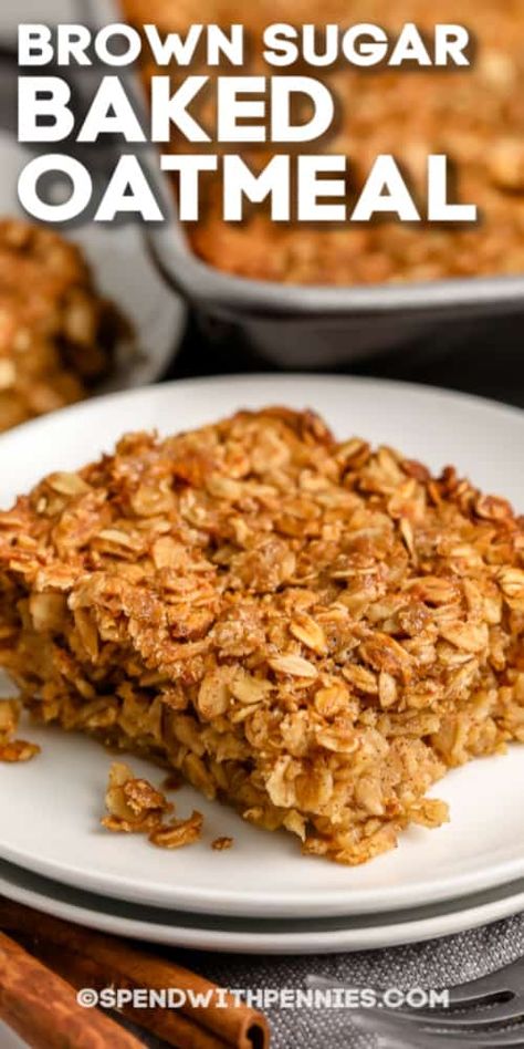 Baked Oatmeal Clusters, Budget Bytes Baked Oatmeal, Low Sodium Baked Oatmeal, Baked Oatmeal For A Crowd, Butterscotch Baked Oatmeal, Quick Baked Oatmeal For One, Baked Oatmeal Crockpot, Baked Instant Oatmeal, Morning Oatmeal Recipes