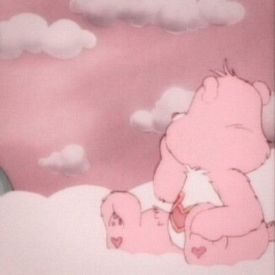 Pink Teddy Bear, Pink Teddy, In The Clouds, Care Bear, The Clouds, Pink Aesthetic, Not Mine, My Favorite, Teddy Bear