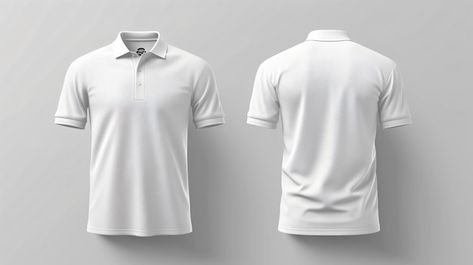 Premium Photo | A versatile blank white polo shirt mockup that is perfect for showcasing your custom designs and branding This highquality image features both the front and back views of the polo shirt a T Shirt Design Mockup, Polo Shirt Template, Polo Shirt Design Uniform, Tshirt Mockup Free, Polo Shirt Mockup, White T Shirt Mockup, Army Field Jacket, Plain Polo Shirts, Custom Made T Shirts