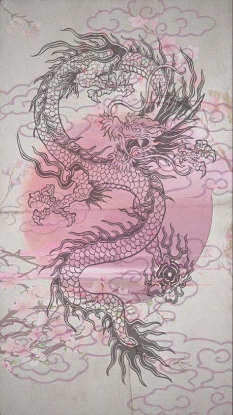 Chinese Background Aesthetic, Wallpaper Iphone Japanese, Clouds Collage, Aesthetic Dragon, Japanese Wallpaper, Dragon Wallpaper Iphone, Chinese Background, Japanese Wallpaper Iphone, Wallpaper Themes