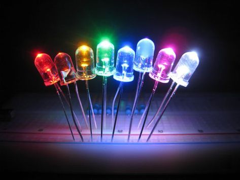 You may be familiar with LEDs if you have an LED flashlight or use LED bulbs in your home. An LED, or light-emitting diode, is a device made of a special material known as a semiconductor. A diode is the simplest type of semiconductor device (meaning, component). Diodes, LEDs, and other semiconductor devices have unique properties that make them useful. For instance, they don't always allow current to pass through them. Instead, they're pi Apple Glasses, Emergency Exit Signs, Photoshop Express, Philips Lighting, Apple Maps, Mini Apple, Light Emitting Diode, Business Opportunity, Energy Storage