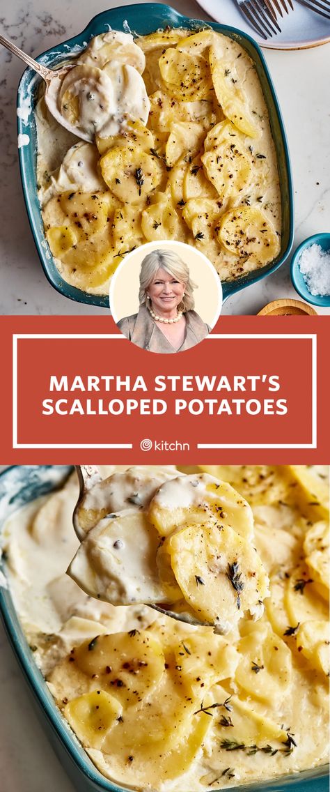 Martha Stewart Casseroles, Classic Scalloped Potatoes, Martha Stewart Christmas Recipes, Easter Scalloped Potatoes, Scalloped Potatoes Healthy, Scallop Potatoes Recipes, Martha Stewart Thanksgiving Recipes, Martha Stewart Scalloped Potatoes, Martha Stewart Thanksgiving