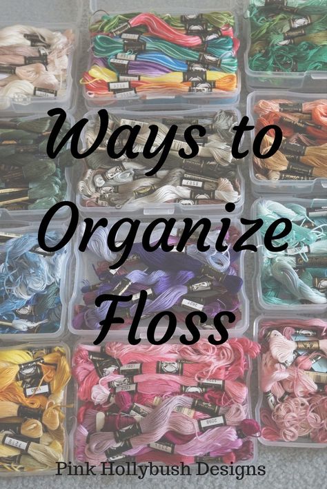 Diy Embroidery Floss Organizer, Embroidery Floss Storage, Embroidery Floss Crafts, Sewing Spaces, Cross Stitch Floss, Thread Organization, Yarn Organization, Thread Storage, Sewing Room Organization