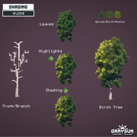 Graysun | Minecraft Builds | 🌳 Birch Trees - Minecraft 💾 Comment "Download" for my Patreon link. 📘 ‣ Minecraft Birch Tree assets ⛏ ‣ Built on Minecraft Java 1.21 🌅… | Instagram Minecraft Trees Design Big, Minecraft Gradient Builds, Minecraft Bush Designs, Minecraft Biomes Seeds, Minecraft Custom Forest, Minecraft Bases Ideas, Custom Trees Minecraft, Minecraft Tree Farm, Minecraft Custom Trees