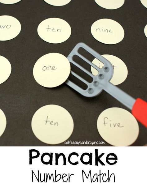 Could do something similar with Word Work:  Pancake number match is a fun way to work on number words! Get flipping! Word Ideas, Math Activities For Kids, Number Activities, Bread Making, Number Words, Early Math, Math Activities Preschool, Math Numbers, Word Activities