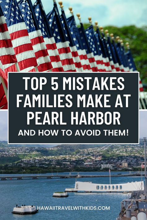 Are you planning a trip to Oahu with kids? Don't make these common Pearl Harbor mistakes! Find out tips for visiting the USS Arizona Memorial, Pearl Harbor Aviation Museum, USS Battleship Missouri, and the USS Bowfiin Submarine. These Oahu travel tips will help you plan your perfect Oahu vacation! #OahuTips #PearlHarbor #Hawaii Battleship Missouri, Pearl Harbor Hawaii, Maui Itinerary, Uss Arizona Memorial, Hawaii Itinerary, Oahu Vacation, Oahu Travel, Hawaii Things To Do, Aviation Museum