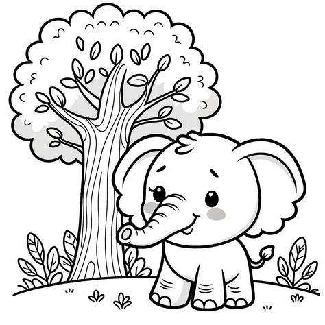 Free Printable Animal Coloring Pages Elephant Coloring, Majestic Elephant, Elephant Coloring Page, Elephant Illustration, Majestic Creatures, Elephant Birthday, Easy Coloring Pages, Animal Coloring, Watercolor Invitations