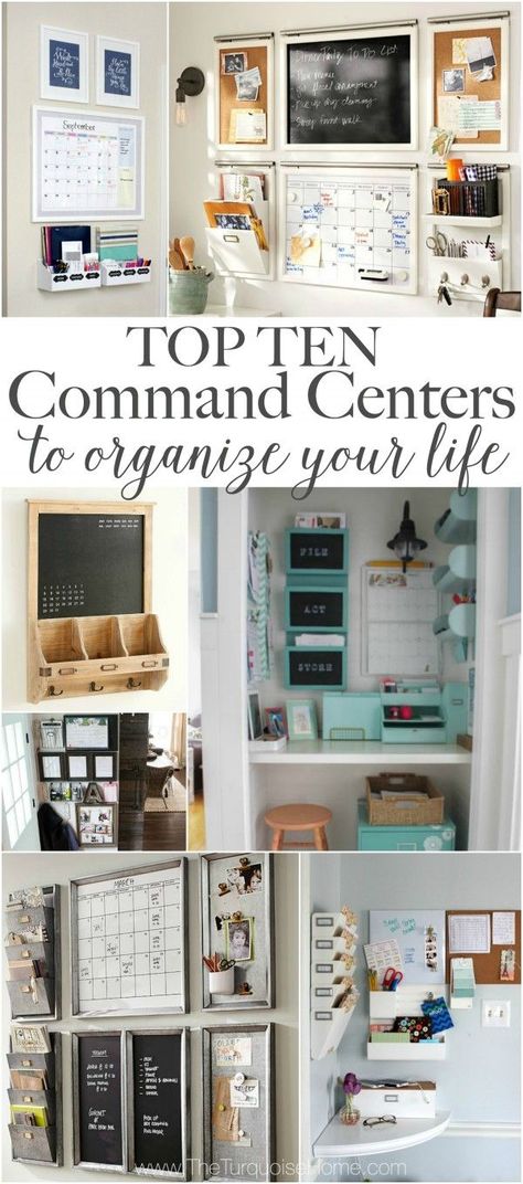 I used to stick my nose up at command centers. But I've realized they are FABULOUS for organizing your life. 10 Top Family Command Centers to Organize Your Life Busy Family Organization, Family Command Centers, Home Command Center, Command Centers, Organizing Your Life, Family Command Center, Smart Tiles, Center Ideas, Command Center