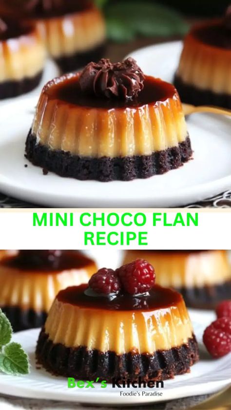 Mini choco flan recipe – Bex’s Kitchen Coco Flan Cake, Mini Choco Flan Recipe, Mini Choco Flan, Mini Flan Recipe, Choco Flan Recipe, Mini Fall Dessert, Cheesecake Flan, Best Flan Recipe, Mini Flan