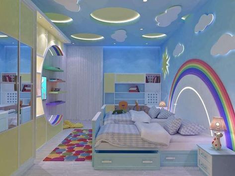 Kids Bedroom Furniture Design, Kids Bed Design, Kids Room Interior Design, Childrens Bedroom Decor, Modern Kids Room, Kids Bedroom Designs, Kids Bedroom Design, Bedroom False Ceiling Design, Ceiling Design Bedroom