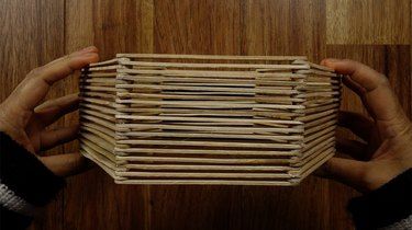 Hexagon Honeycomb Shelves Made With Popsicle Sticks Tutorial | eHow