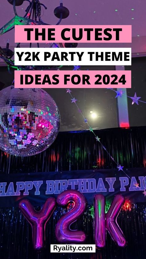 This is the best list of Y2K party decor ideas I've seen! 2000 Theme Party Ideas, Y2k Party Ideas, 2000 Party Theme, 2000s Candy, Y2k Party Theme, Y2k Party Decorations, 2000s Party Decorations, Y2k Birthday Party Theme, 2000s Birthday Party Theme