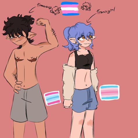 #transboy #transgirl Trans Omni Pfp, Trans Ftm Flag, Trans Oc Art, Trans Guy Art, Trans Crafts, Transfem Aesthetic, Trans Masc Art, Trans Drawings, Trans Female Outfits