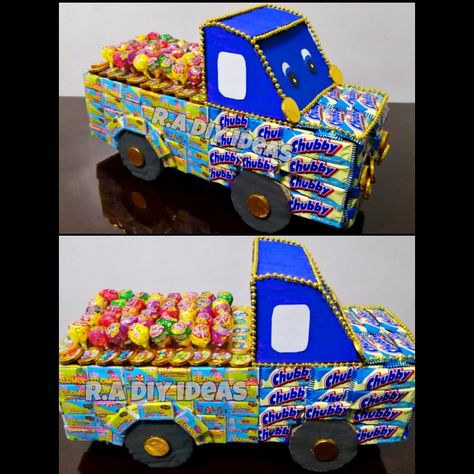 Feel free to visit my Facebook Page & YouTube Channel @R.A DIY Ideas for video tutorials and upcoming DIY Candy Cakes, Gift Ideas and other Party Ideas.. Candy Truck Diy, Candy Truck, Airheads Candy, Candy Car, Truck Diy, Candy Ideas, Diy Videos Tutorials, Candy Cakes, Candy Cake