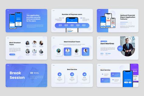 App Presentation Design, Application Presentation, App Advertising, Sales Deck, Ui Design Dashboard, Presentation Slides Design, Powerpoint Tutorial, Presentation Deck, Presentation Design Layout