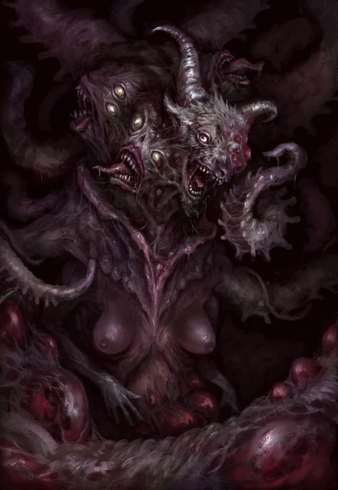 ArtStation - Shub-Niggurath, Plutus Su Shub Niggurath, Lovecraft Monsters, Lovecraft Art, Lovecraft Cthulhu, Lovecraftian Horror, H P Lovecraft, Eldritch Horror, Cthulhu Mythos, Cosmic Horror