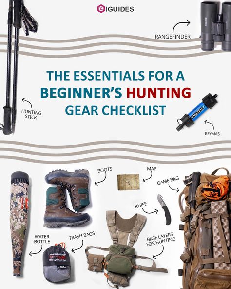 The Essentials for a Beginner’s Hunting Gear Checklist Hunting Backpack Checklist, Moose Hunting Gear, Deer Hunting Essentials, Archery Elk Hunting, Womens Hunting Gear, Hunting Essentials, Tactical Store, Hunting Packs, Moose Hunting