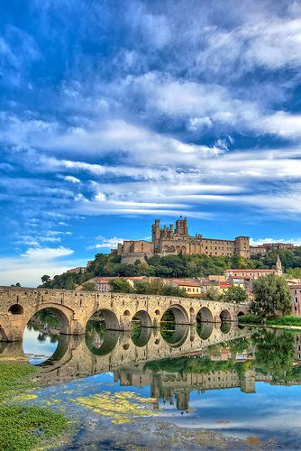 beziers, france Elba, Beziers France, Chateau France, Languedoc Roussillon, Destination Voyage, A Castle, Old Stone, A Bridge, Pretty Places