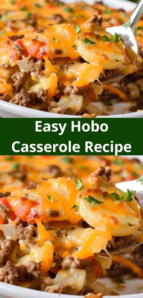 Need dinner ideas easy to prepare? This Easy Hobo Casserole recipe is a top choice. It’s one of the best dinner recipes for family, combining classic casserole recipes with easy-to-follow steps for a satisfying meal. Top Casserole Recipes, The Best Dinner Recipes, Casserole Ground Beef, Hobo Casserole, Ground Beef Potatoes, Beef Potatoes, Foil Packet Meals, Dinner Ideas Easy, Best Dinner