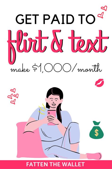 Did you know that you can make extra money on the side just to flirt and text on your phone? The pay is great and you never know to meet up with anyone. Some people earn thousands of dollars every month and make this their main source of income. #sidehustle | #makemoneytexting | #phrendly | #phrendlyreview | #makemoneyfromhome Sell Pictures Online, Extra Money On The Side, Typing Jobs From Home, Apps That Pay You, Typing Jobs, Apps That Pay, Source Of Income, Easy Money Online, Ways To Get Money