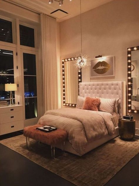 48 Trendy Girls Bedroom Ideas That Dream Space Teenagers | Home Design And Interior Simple Bedroom Ideas For Small Rooms, Aveeno Lotion, Small Apartment Room, Teenage Room Decor, Diy Simple, Girl Bedroom Designs, 아파트 인테리어, Teen Room Decor, Teen Bedroom Decor