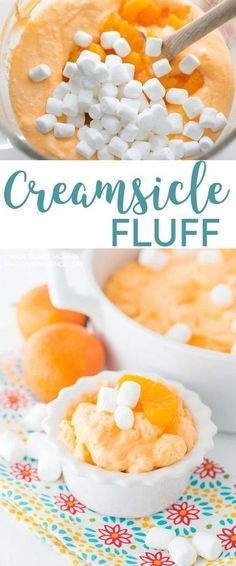 Creamsicle Fluff, Fruit Salad With Vanilla Pudding, Marshmallow Salad, Recipes With Cool Whip, Fruit Salad With Marshmallows, Fluff Salad Recipes, Orange Dessert, Fluff Recipe, Fluff Desserts