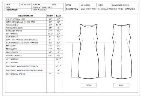 Make a garment spec sheet by your hand using excel template or a software. Steps for making spec sheet. Spec Sheet Fashion, Fabric Swatch Display, Fashion Design Software, Design Color Trends, Fashion Template, Clothing Templates, Sheet Template, Spec Sheet, Fashion Design Sketchbook