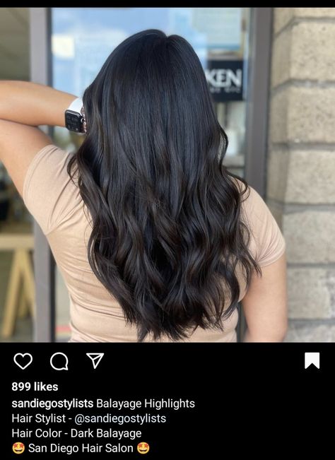 Black Hair With Dimensional Highlights, Subtle Balayage Black Hair, Espresso Balayage, Dimensional Black Hair, Espresso Hair, Soft Black Hair, Espresso Hair Color, Black Hair Balayage, Formal Hairstyles For Long Hair